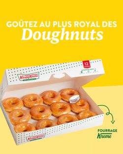 Découvrez une boîte de douze doughnuts variés de Krispy Kreme, parfaite pour le dessert ou le petit-déjeuner.