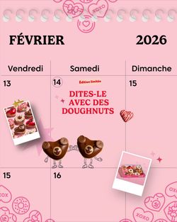 Celebrating February with limited edition doughnuts at Krispy Kreme, perfect for breakfast or dessert.